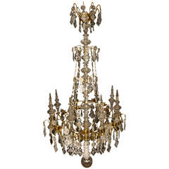 A 19th c. Gothic Revival bronze and 12 light Chandelier