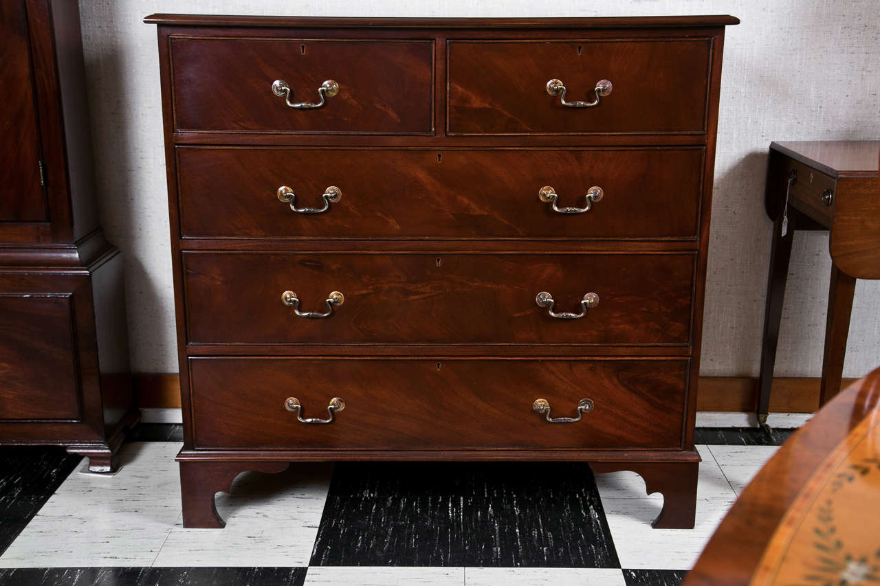 Custom, English Mahogany Chest of Drawers For Sale 2