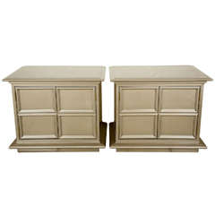 Pair of Lacquered End Tables/Cabinets
