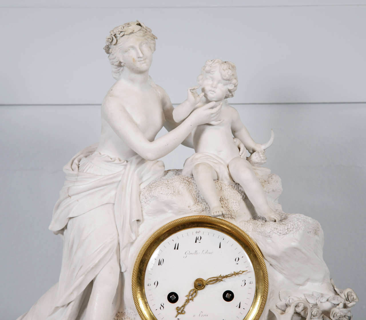 Antique French Mantel Clock by Gavelle L'Aine a Paris, France 1