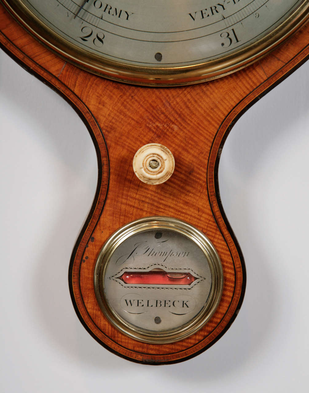 George III Period Antique Barometer by J Thompson, Welbeck 1