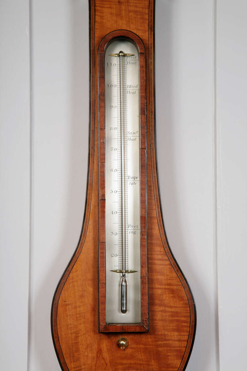 18th Century and Earlier George III Period Antique Barometer by J Thompson, Welbeck