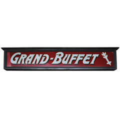 Antique Grand Buffet Sign circa 1915