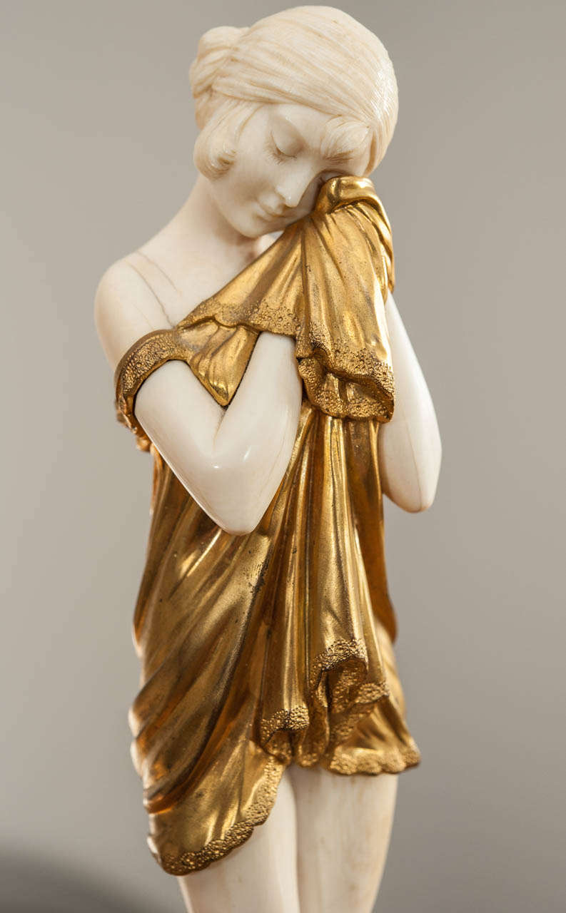 French Demetre Chiparus (1888-1950) Chryselephantine Bronze Dore Sculpture