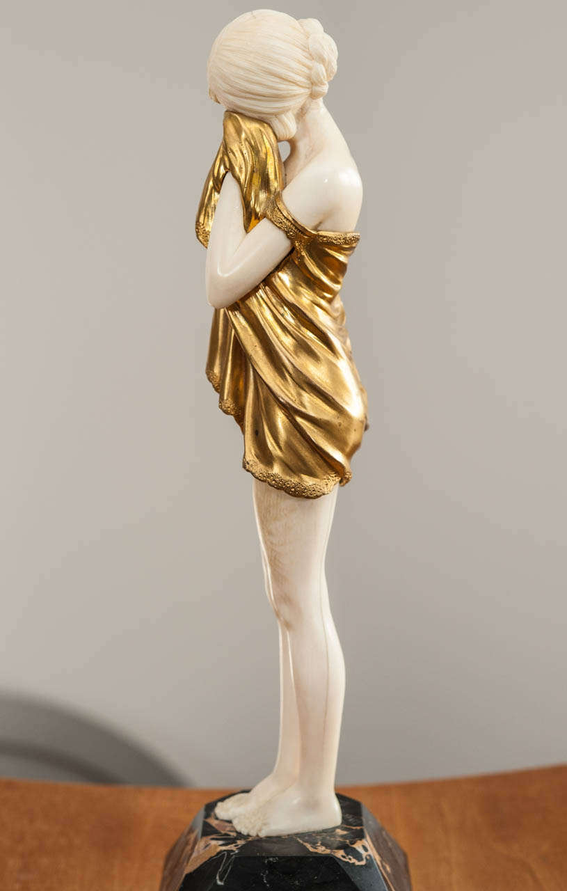 Demetre Chiparus (1888-1950) Chryselephantine Bronze Dore Sculpture 3