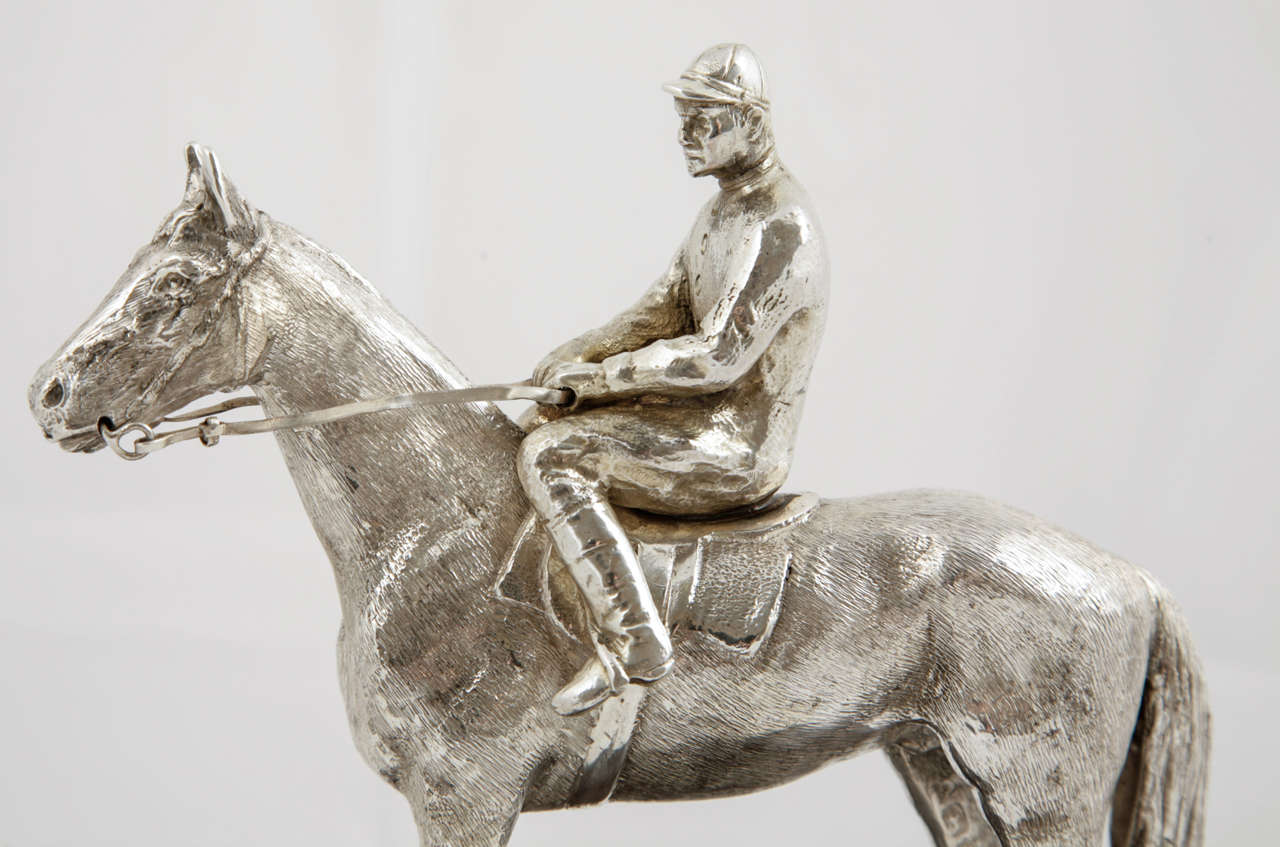 Sterling Silver Horse and Jockey 1