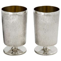 Pair of Gerald Benney Sterling Silver Goblets