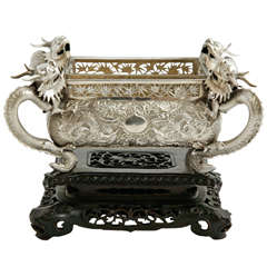 Chinese Export Silver Jardiniere