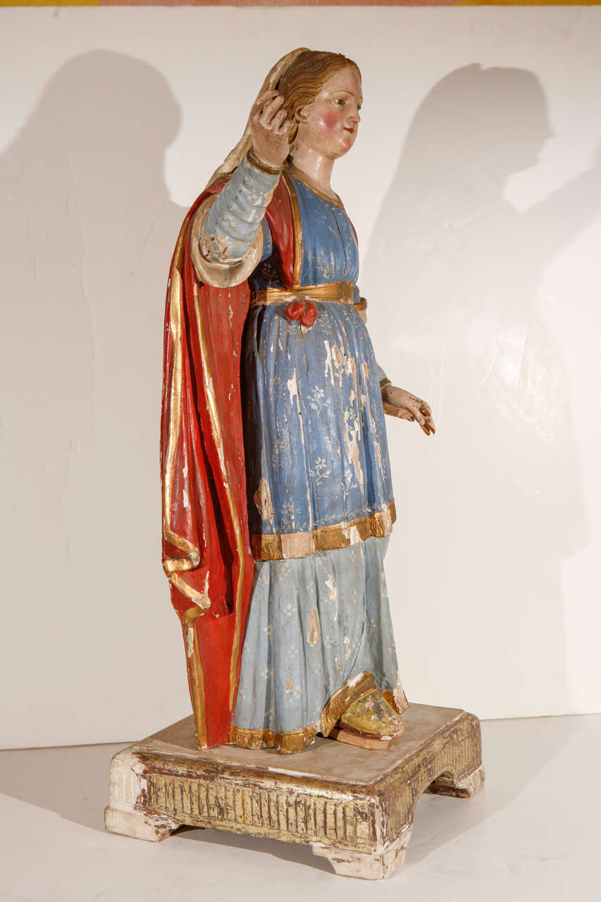 Pittura Inizio XVIII secolo, Figura di Santos italiana in vendita
