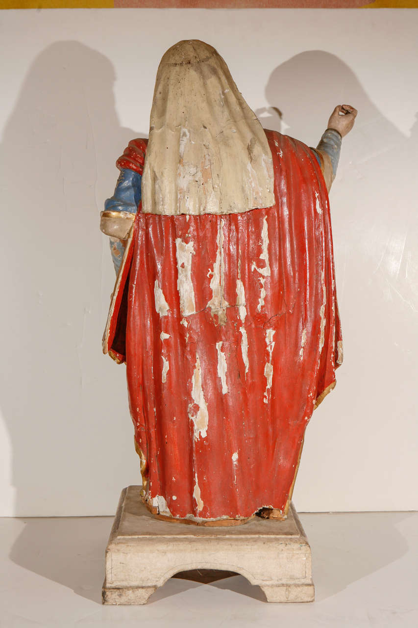 Paint Early 18th Century, Italian Santos Figure For Sale