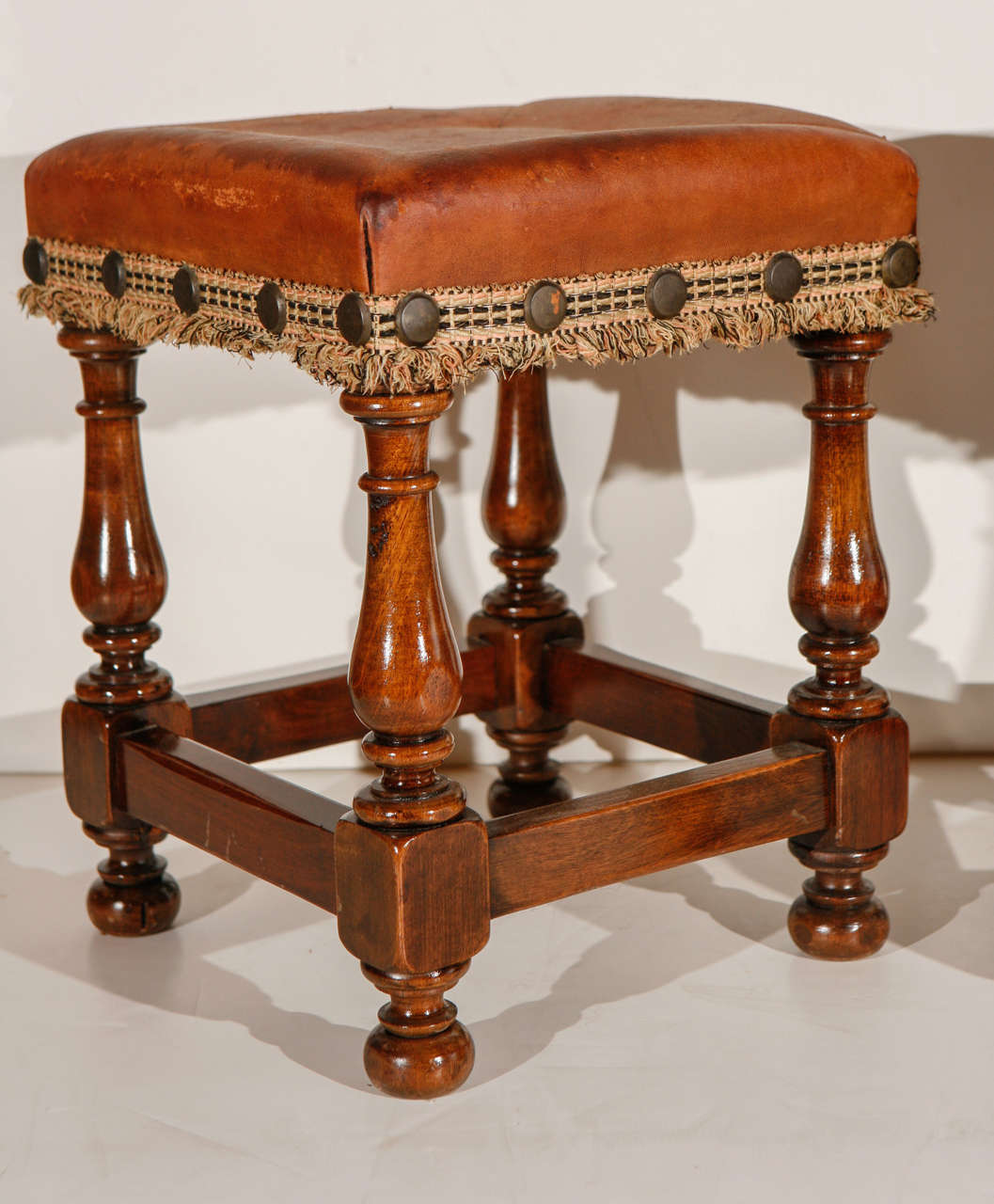 Tuscan, Walnut Footstools In Good Condition In Newport Beach, CA