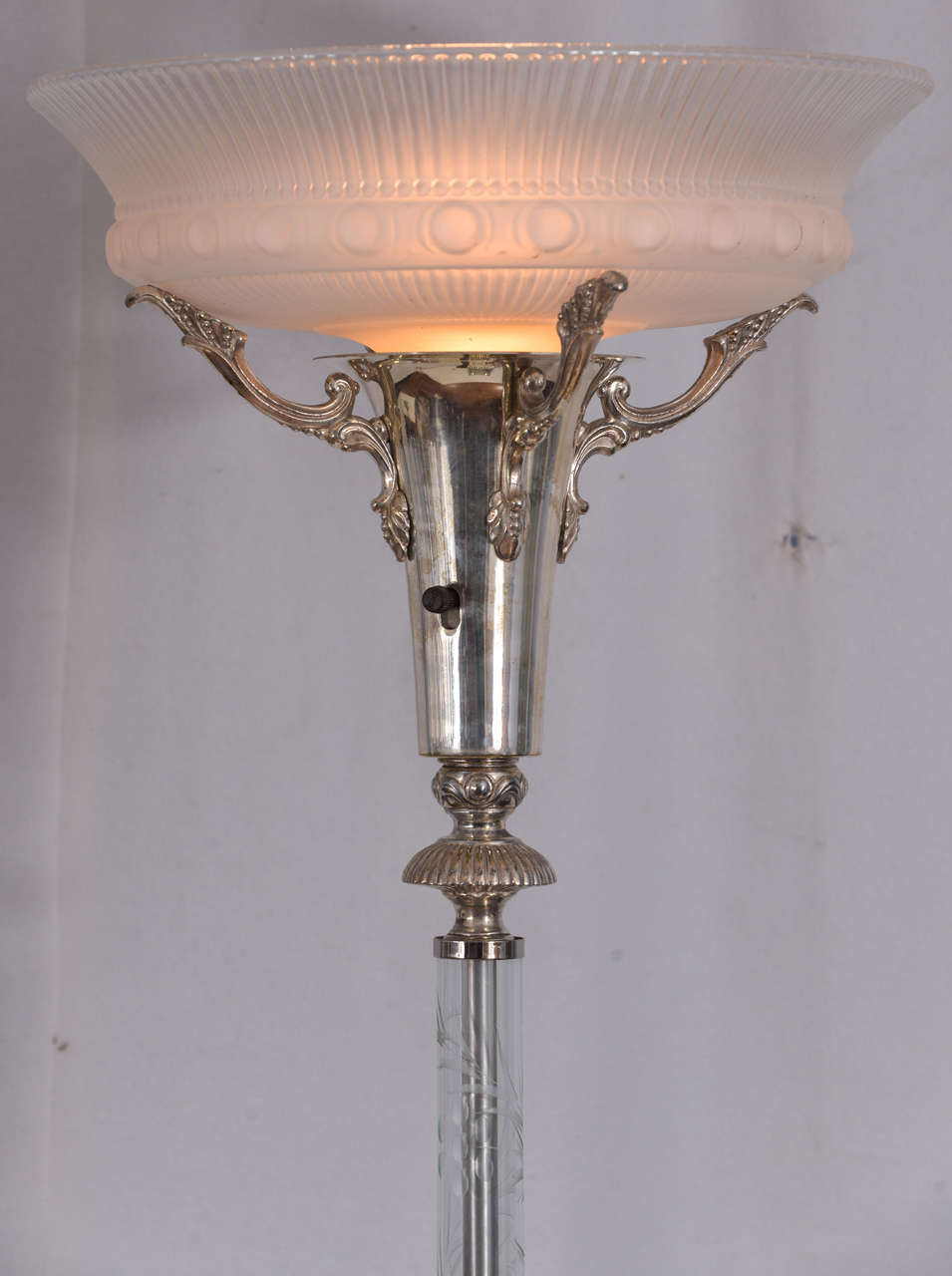 silver torchiere floor lamp
