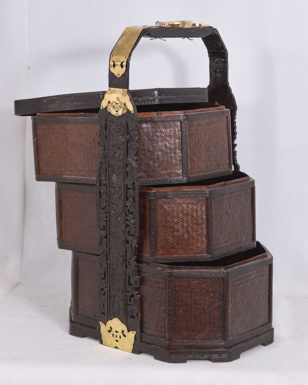 antique chinese wedding basket