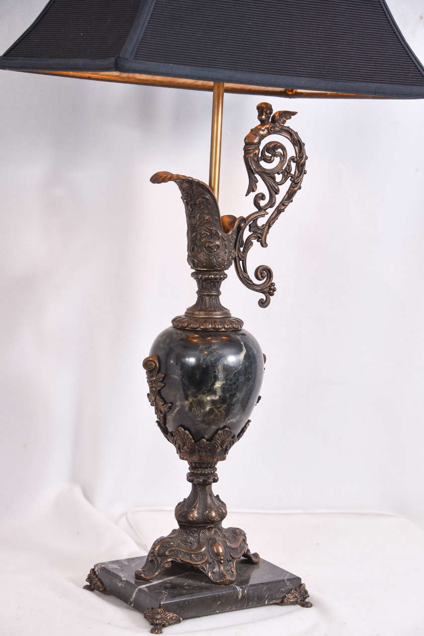 French Reproduction of Antique Ewer as a Table Lamp For Sale