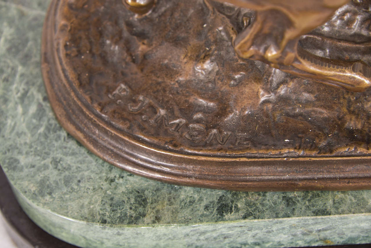 20th Century Bronze Stallion by Pierre Jules Mene as a Lamp For Sale