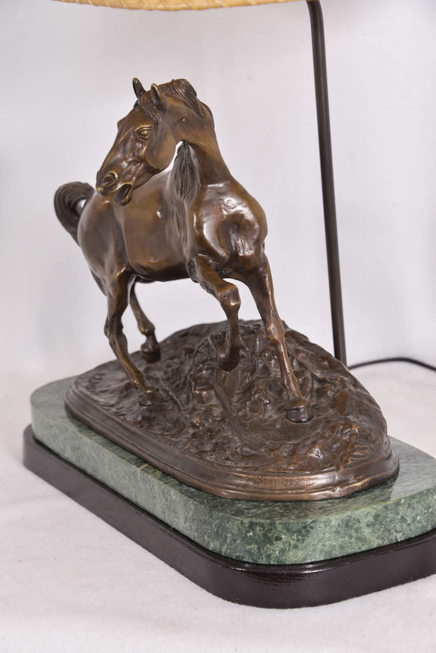 Bronze Stallion by Pierre Jules Mene as a Lamp For Sale 1