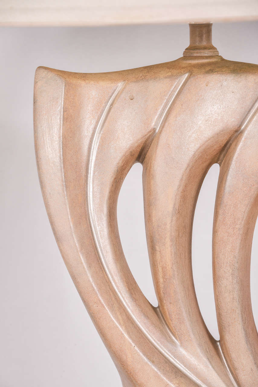Mid-Century Modern Table Lamps and Shades In Excellent Condition For Sale In Austin, TX