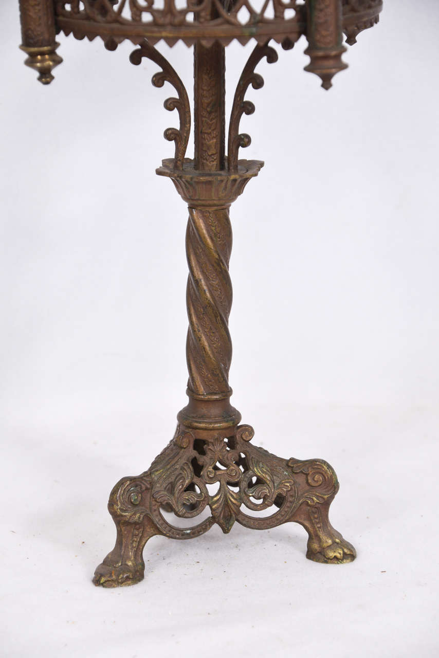 English Pair of Medieval Bronze Candelabrum