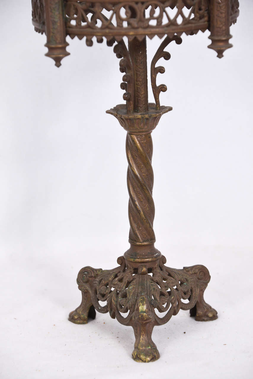 Pair of Medieval Bronze Candelabrum In Good Condition In Austin, TX