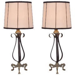 Pair of Neoclassical Design Table Lamps