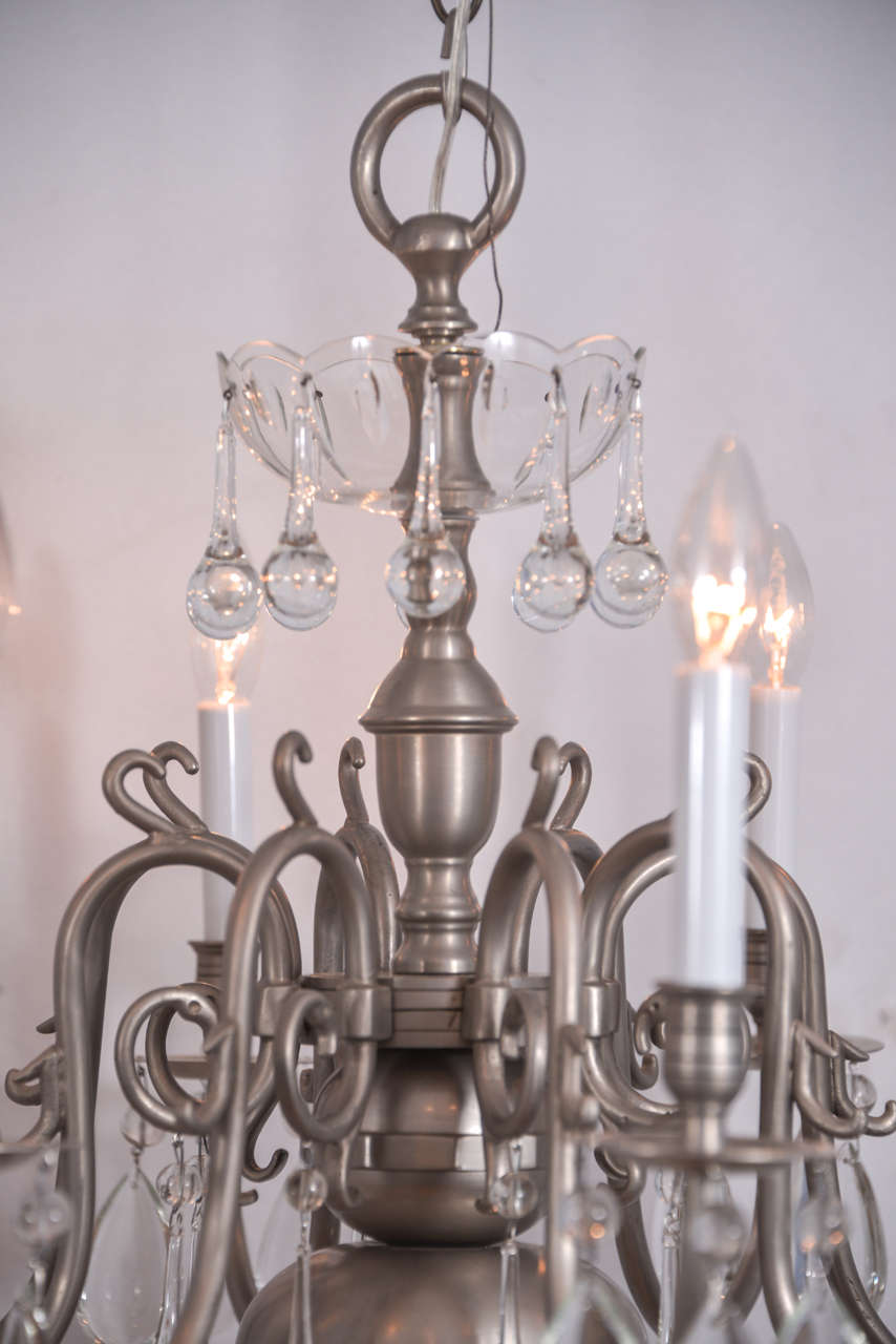 20th Century Brushed Nickel Williamsburg with a New Twist For Sale