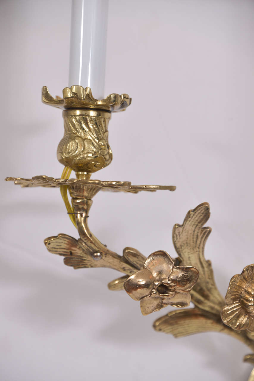 Mid-20th Century Two Light Sconces For Sale