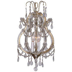 Vintage Maria Theresa Small, Three-Light Chandelier