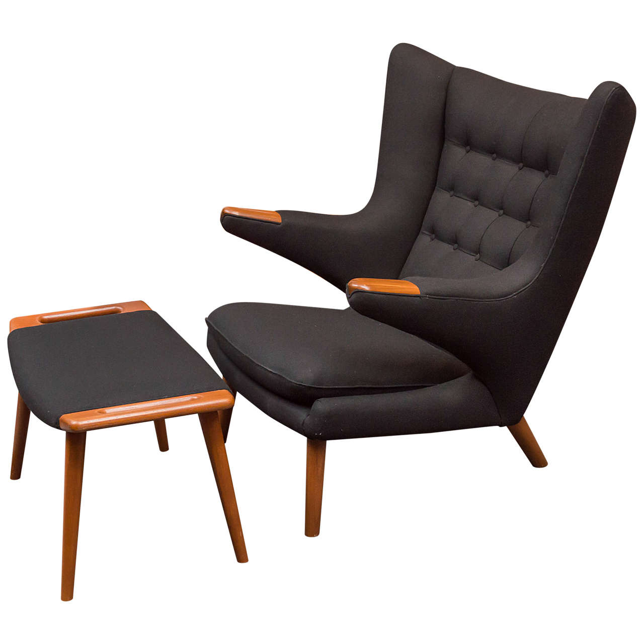 Hans J Wegner Papa Bear Chair and Ottoman