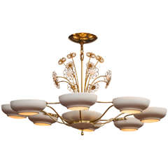 Paavo Tynell Style Eight-Light Chandelier