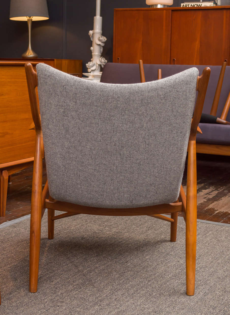 Pair of Finn Juhl NV45 Chairs by Niels Vodder In Excellent Condition In San Francisco, CA