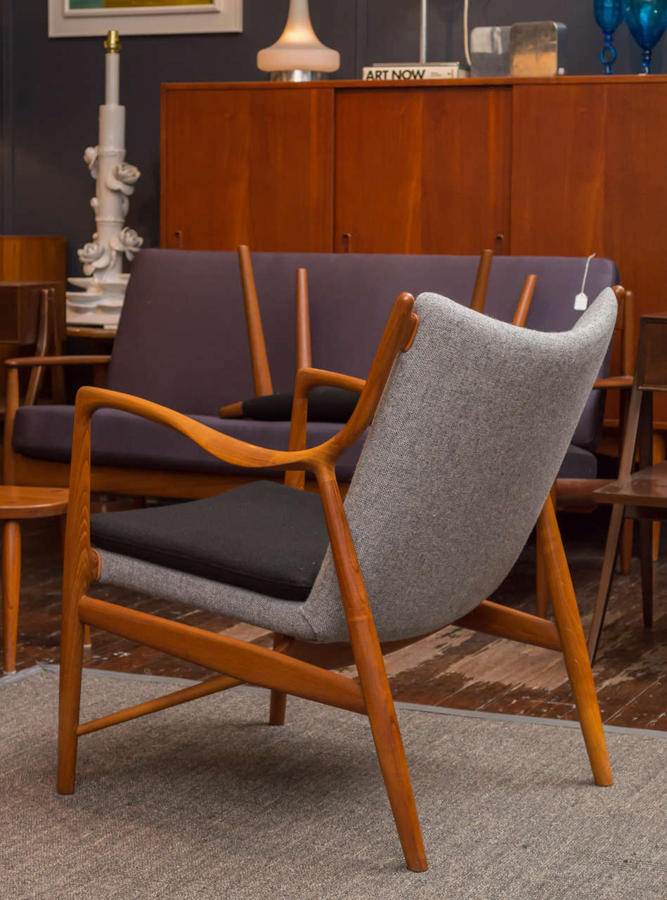 Pair of Finn Juhl NV45 Chairs by Niels Vodder 1