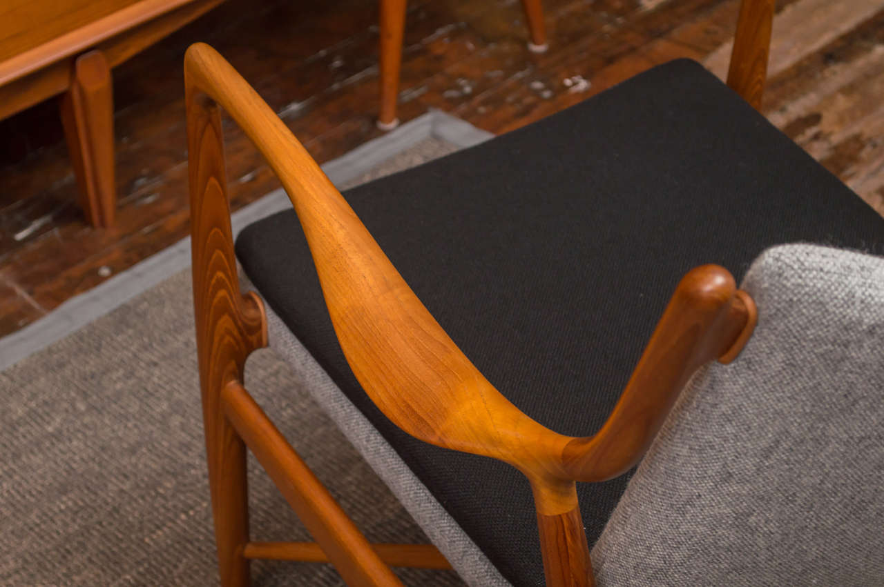 Pair of Finn Juhl NV45 Chairs by Niels Vodder 2