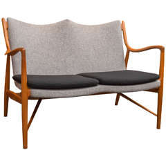 Finn Juhl NV45 Settee by Niels Vodder 12