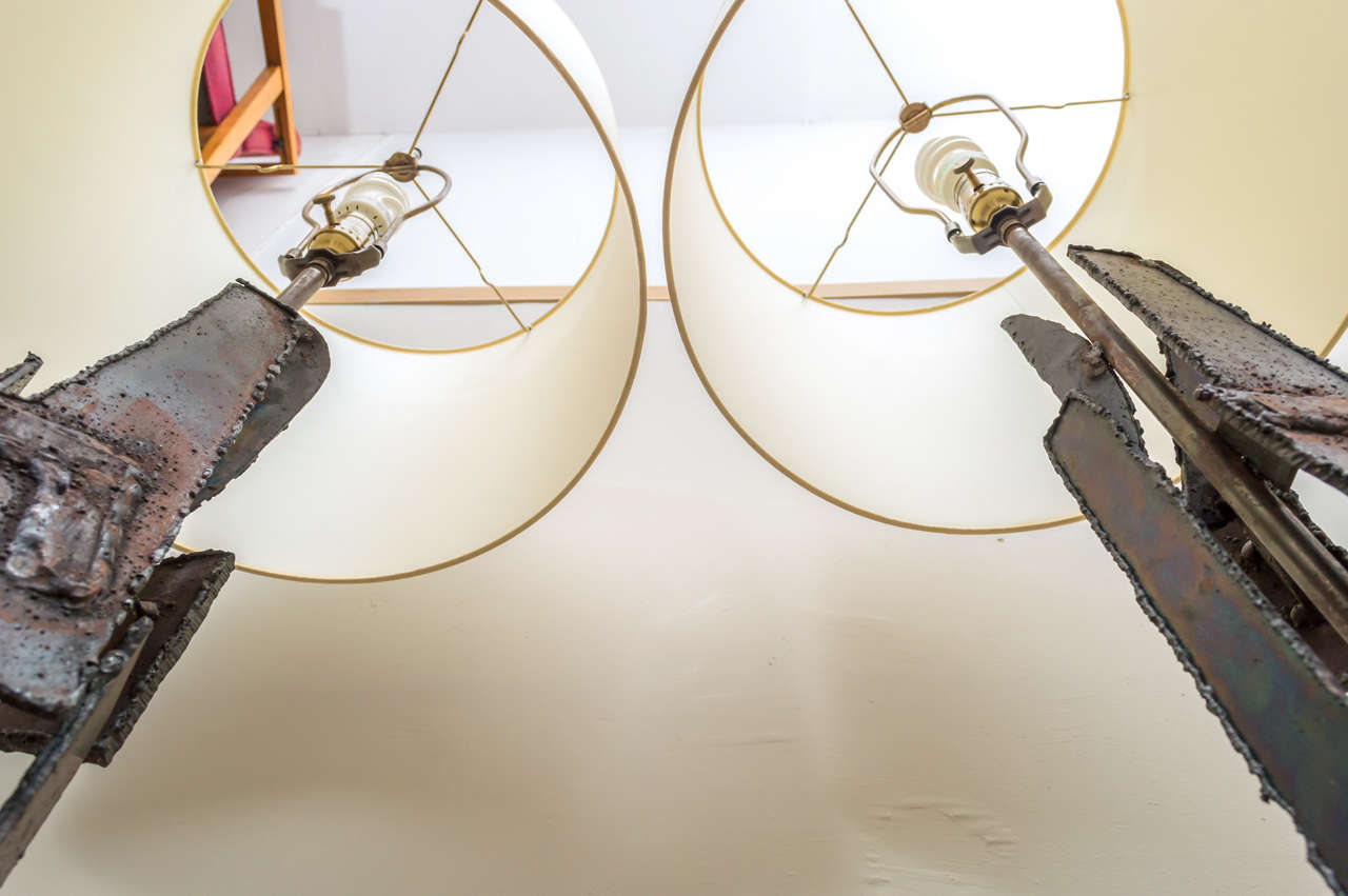 Metal Brutalist Lamps by Laurel Lamp Company
