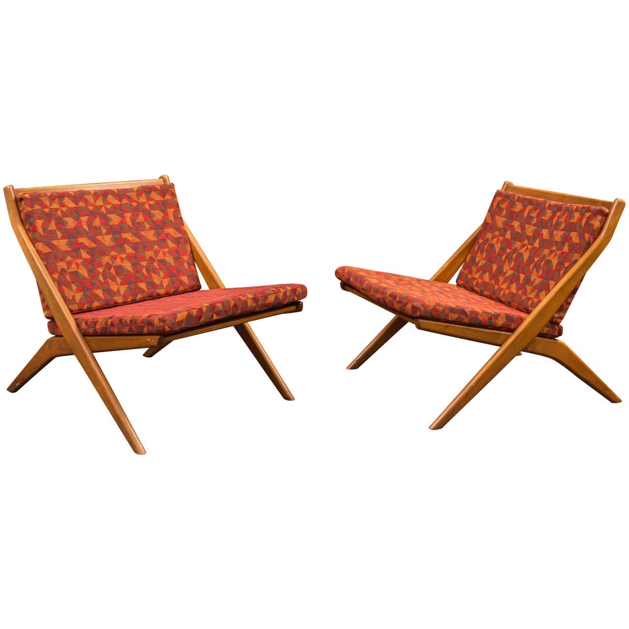 Hans Olsen "Scissor" Chairs