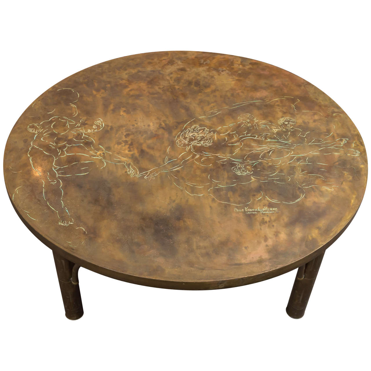 Bronze Coffee Table by Philip and Kelvin LaVerne at 1stDibs