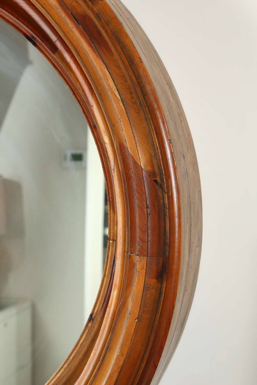 Monumental Wood Framed Porthole Mirrors by Ralph Lauren In Excellent Condition In Los Angeles, CA