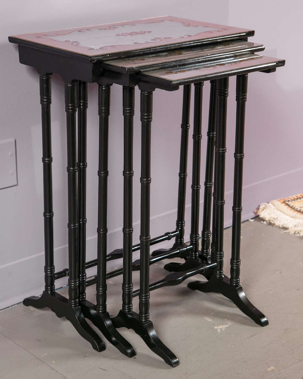 Nest of Three 19th Century Rosewood Tables