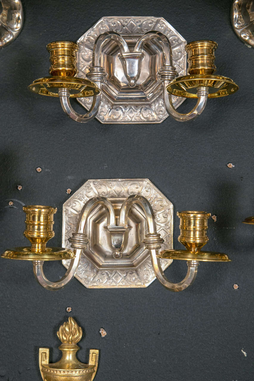 A pair of c.1920's Caldwell sconces. Four available, priced per pair.