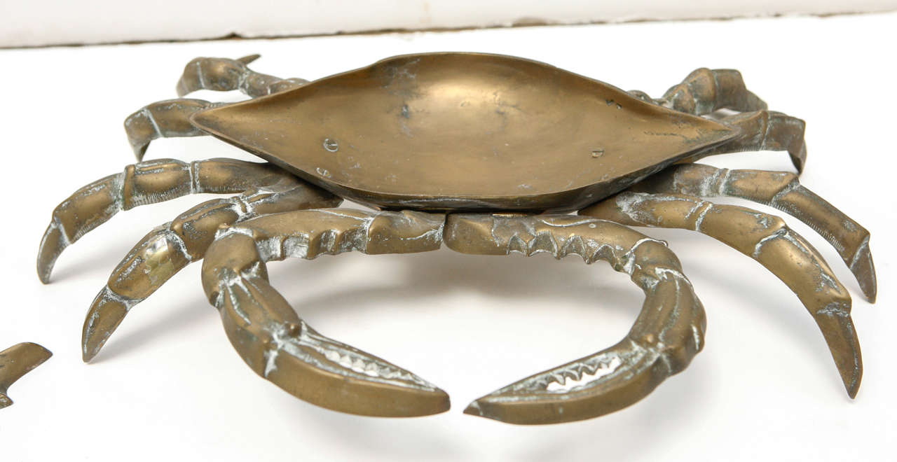 large brass crab
