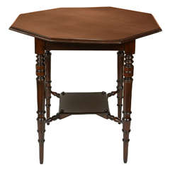 Walnut Octagon Table