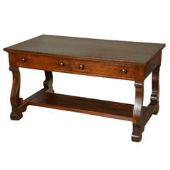 Mahogany Library Table in the Empire Style, circa 1915-1930