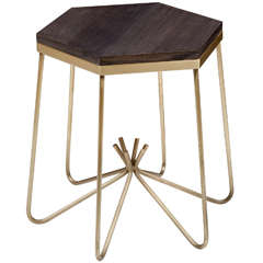 Richer Side Table with Oak Hexagon Top