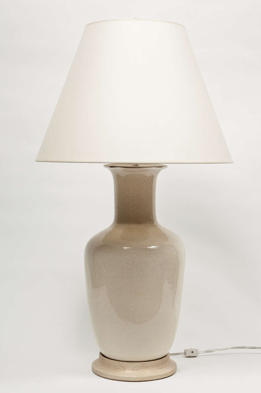 Ginger Jar Lamp in a Tea Stain Crackle Finish, 2000