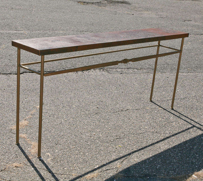 Metal Top Console Table