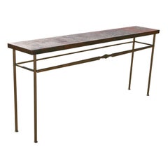 Metal Top Console Table