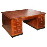 "Francisque Chaleyssin" French Art Deco  Partners Desk, Signed