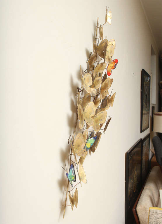 Lovely Large C. Jeré Butterfly Swarm Wall Sculpture 2