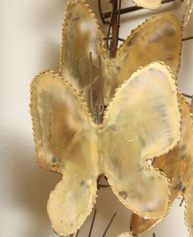 Lovely Large C. Jeré Butterfly Swarm Wall Sculpture 3