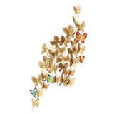 Lovely Large C. Jeré Butterfly Swarm Wall Sculpture